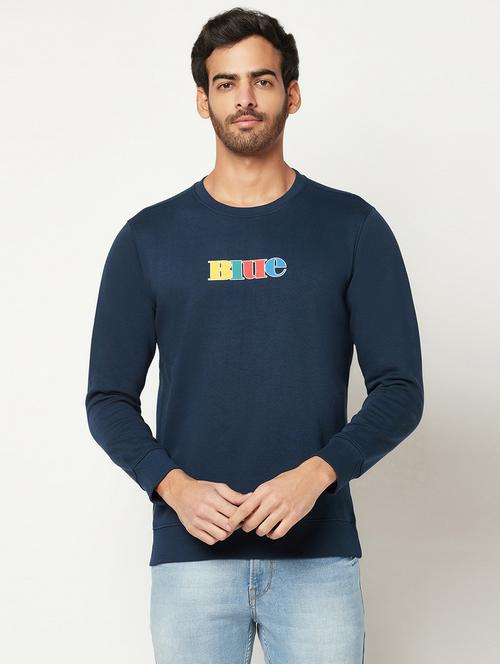 teal blue fleece regular sweatshirt - 20031929 - Very Small Image - 1