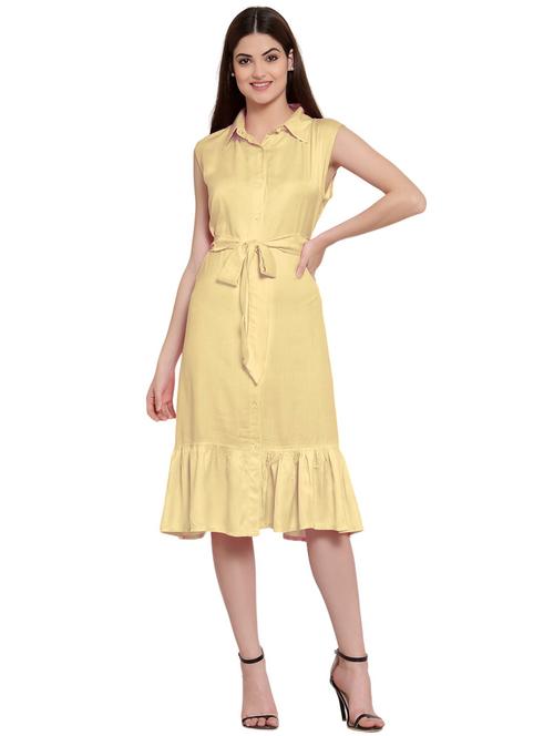 women's tiered dress solid dress - 20032096 - Very Small Image - 1