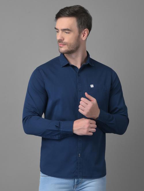 mens solid casual shirt - 20032114 - Very Small Image - 1