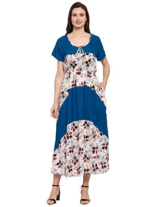 women's tiered dress floral dress - 20032265 - Very Small Image - 1