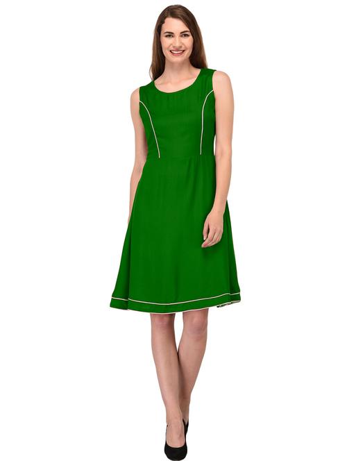women's fit & flare solid dress - 20032281 - Very Small Image - 1