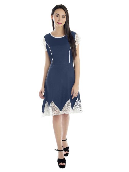 women's fit & flare knee length dress - 20032364 - Very Small Image - 1