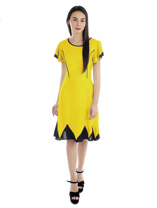 women's fit & flare solid dress - 20032375 - Very Small Image - 1