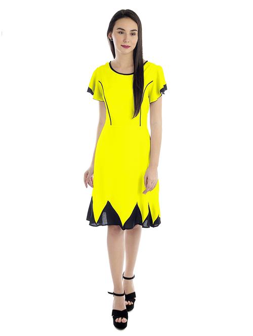 women's fit & flare solid dress - 20032382 - Very Small Image - 1