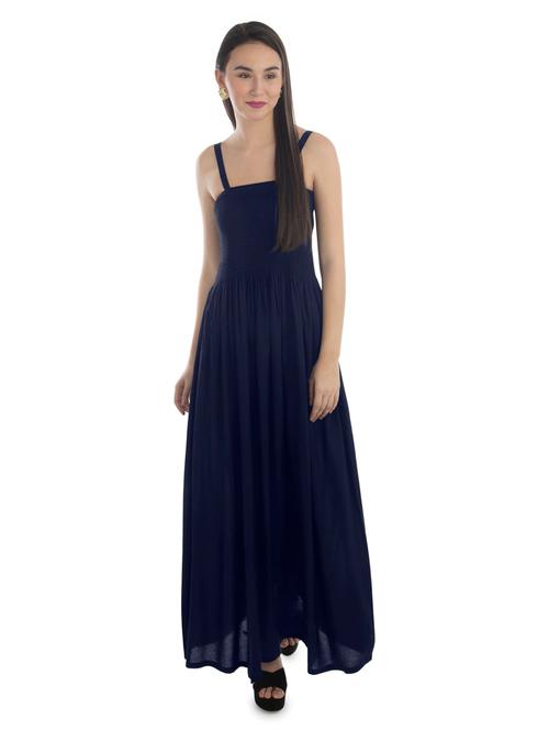 women's fit & flare solid dress - 20032385 - Very Small Image - 1