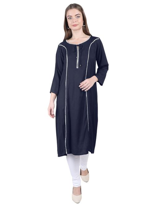 women's straight kurta - 20032744 - Very Small Image - 1