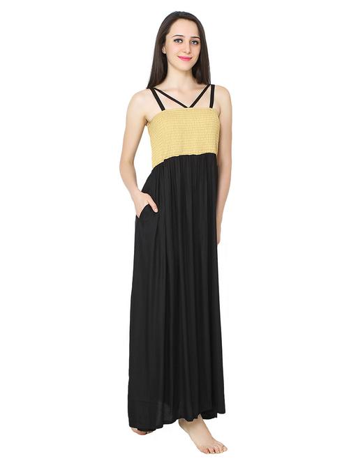 cami neck solid nighty - 20034091 - Very Small Image - 1