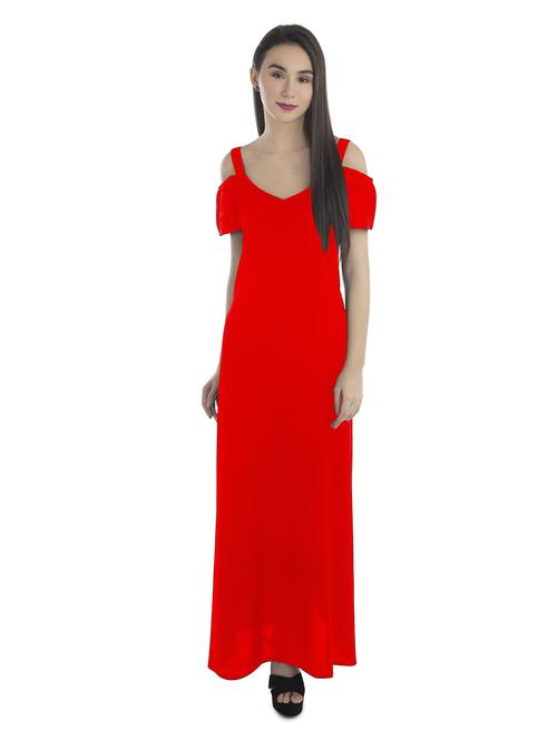 cold shoulder solid nighty - 20034237 - Very Small Image - 1