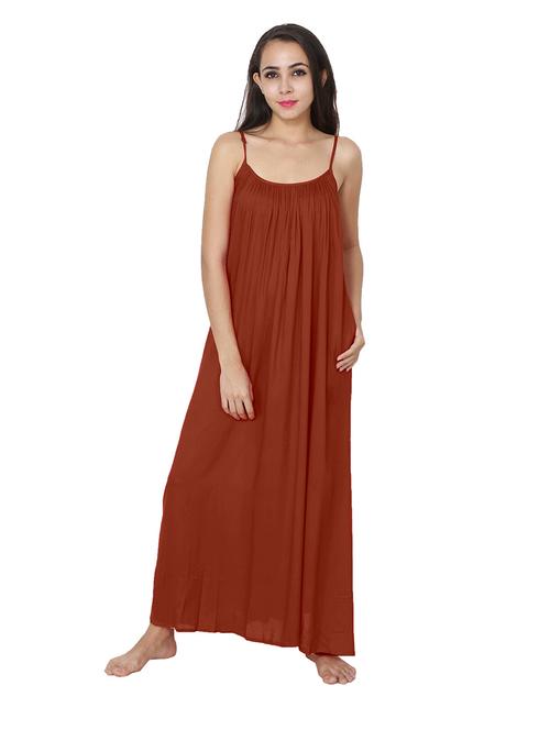 cami neck solid nighty - 20034381 - Very Small Image - 1