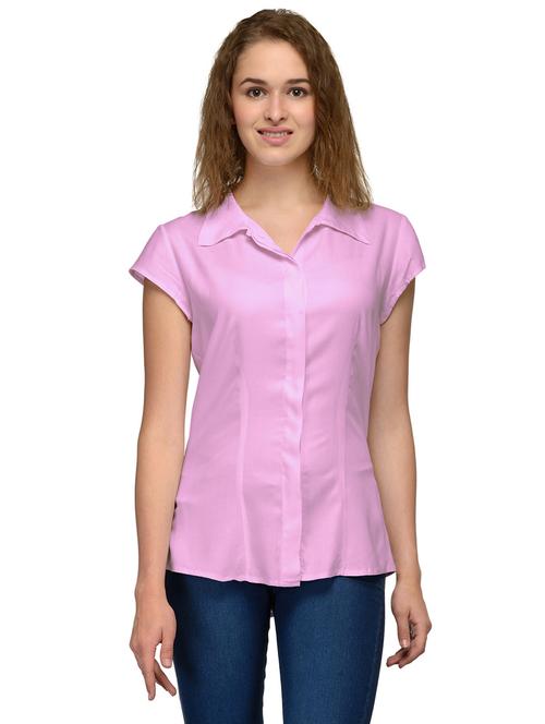 solid cotton blend shirt - 20034468 - Very Small Image - 1