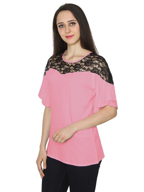 women's oversized round neck top - 20034697 - Very Small Image - 1