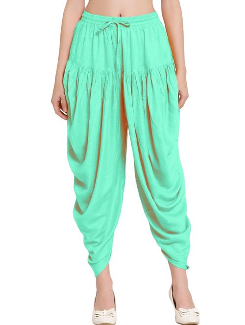 sea green cotton blend dhoti salwar - 20035685 - Very Small Image - 1