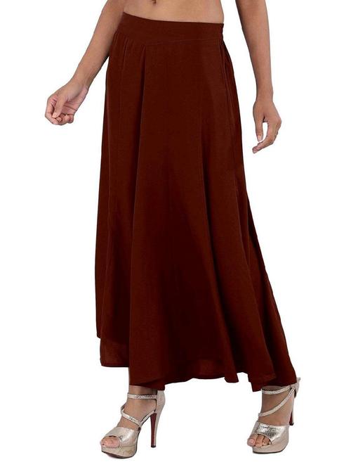 solid cotton flared palazzo - 20035769 - Very Small Image - 1