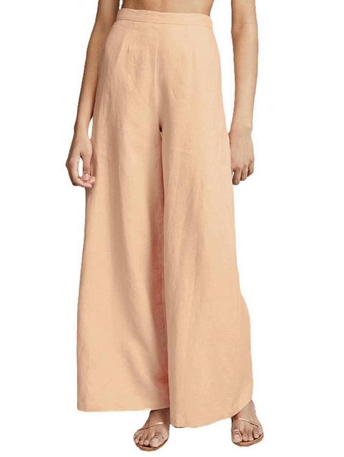 mid rise solid flared palazzo - 20035915 - Very Small Image - 1