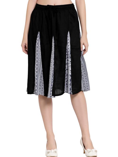 color block printed a-line skirt - 20036497 - Very Small Image - 1
