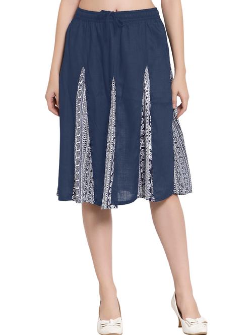 color block printed a-line skirt - 20036499 - Very Small Image - 1