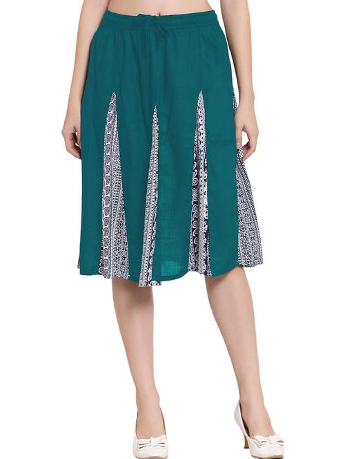 color block printed a-line skirt - 20036504 - Very Small Image - 1