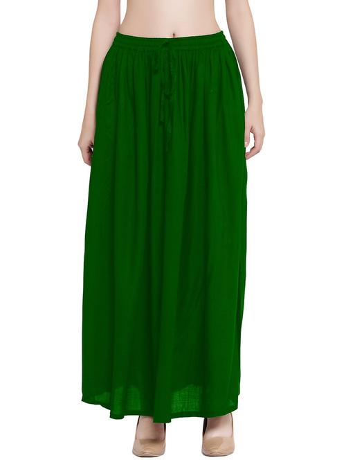 green solids side slit skirt - 20036670 - Very Small Image - 1