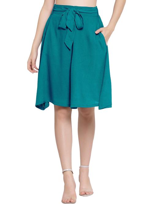 green solids a-line skirt - 20036792 - Very Small Image - 1