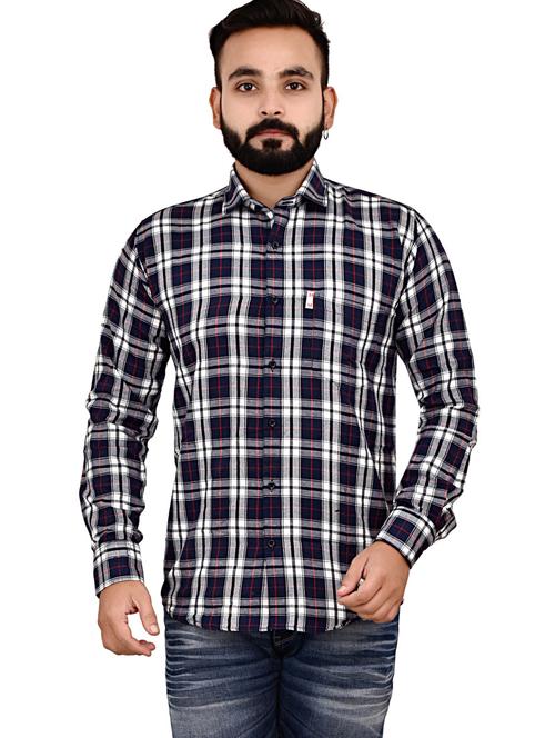 mens checks casual shirt - 20038057 - Very Small Image - 1