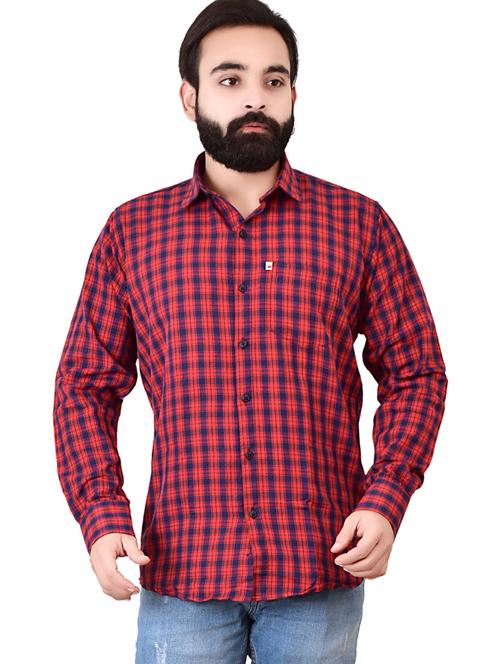 mens checks casual shirt - 20038078 - Very Small Image - 1