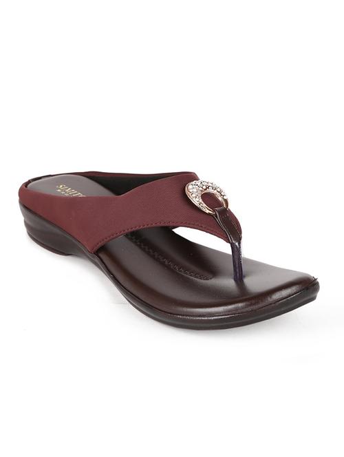 vmart foot mart solid synthetic round casual chappal - 20038436 - Very Small Image - 1