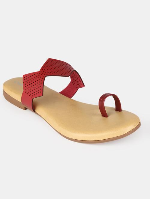 red synthetic slip on sandals - 20038496 - Very Small Image - 1