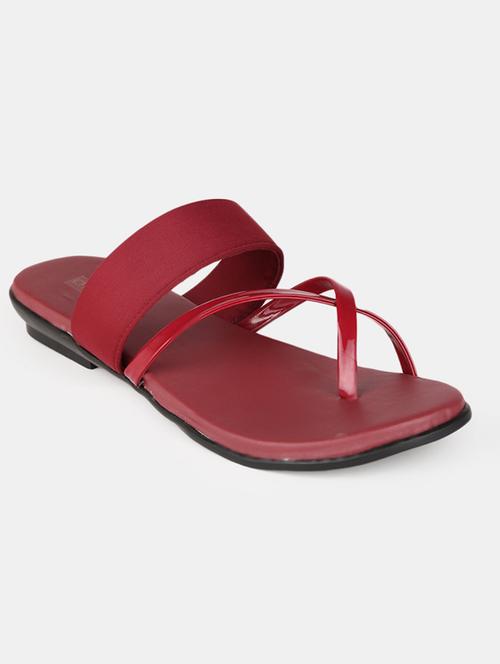 red synthetic slip on sandals - 20038510 - Very Small Image - 1