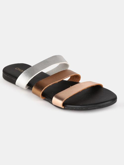 gold slip on sandal - 20038521 - Very Small Image - 1