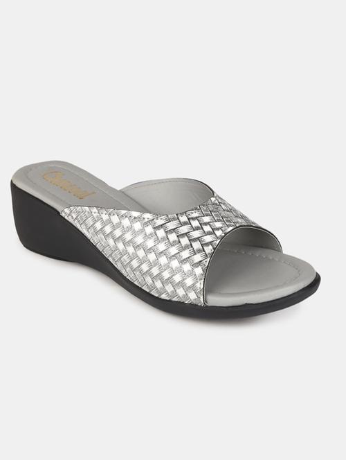 grey synthetic slip on sandals - 20038553 - Very Small Image - 1