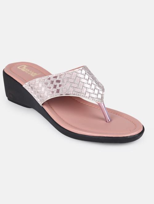 pink synthetic toe separator sandals - 20038601 - Very Small Image - 1