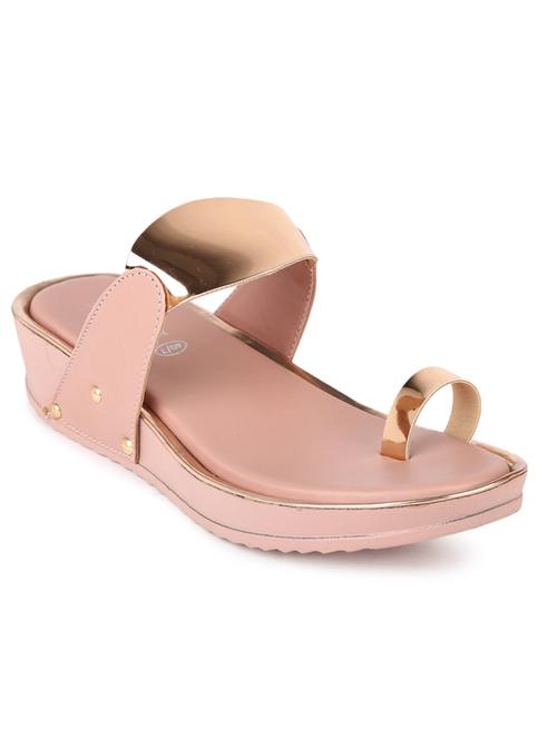 pink synthetic one toe sandals - 20038603 - Very Small Image - 1