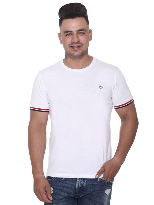 men solid round neck t-shirt - 20038717 - Very Small Image - 1