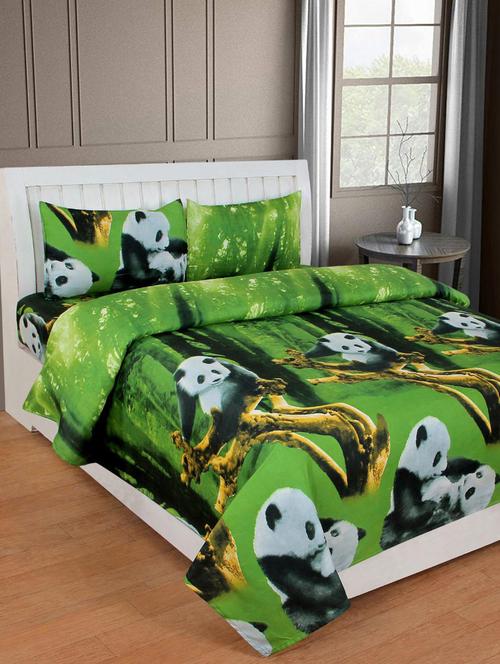 green polycotton bedsheet - 20038968 - Very Small Image - 1