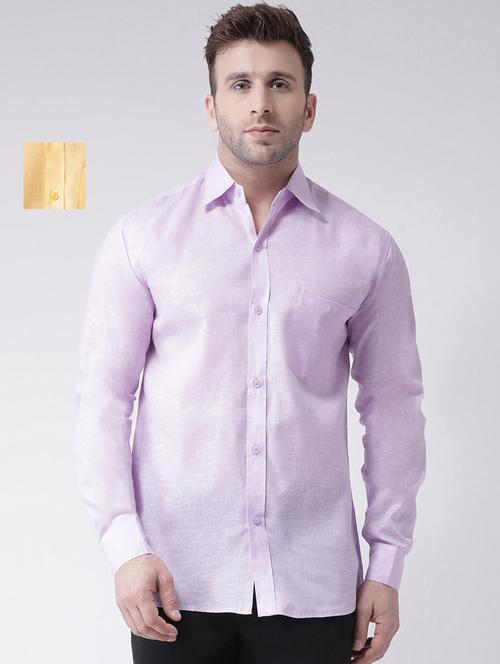 mens solid casual shirt - 20041569 - Very Small Image - 1