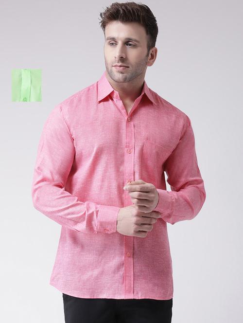 mens self design casual shirt - 20041599 - Very Small Image - 1