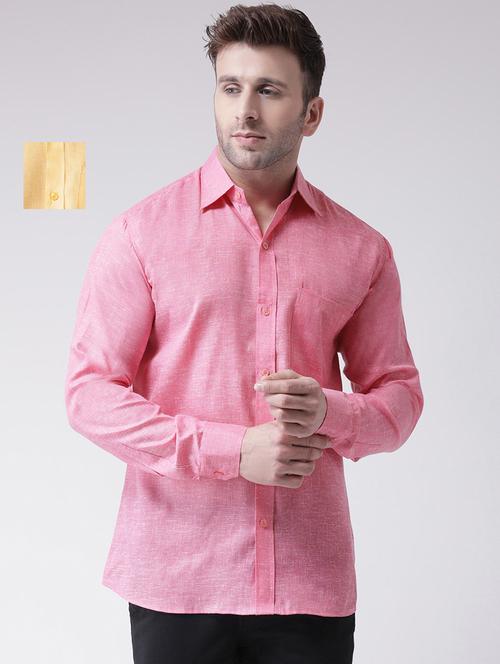 mens self design casual shirt - 20041600 - Very Small Image - 1