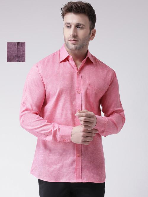 mens solid casual shirt - 20041603 - Very Small Image - 1