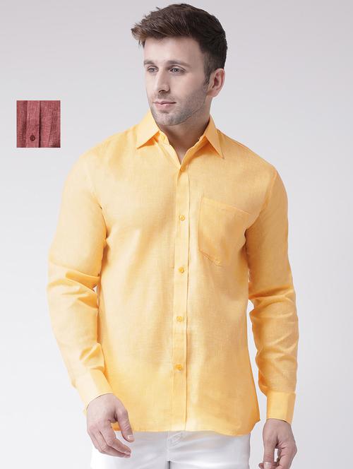 mens self design casual shirt - 20041636 - Very Small Image - 1