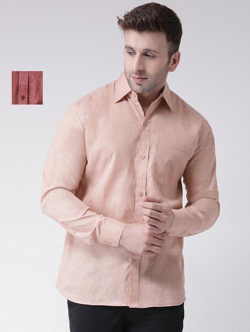 mens self design casual shirt - 20041642 - Very Small Image - 1