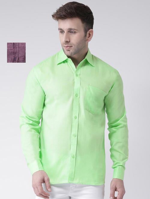 mens solid casual shirt - 20042641 - Very Small Image - 1