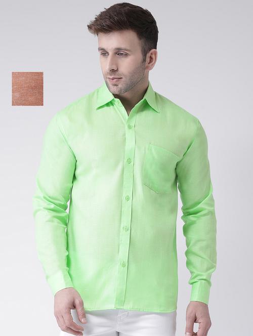 mens self design casual shirt - 20044690 - Very Small Image - 1