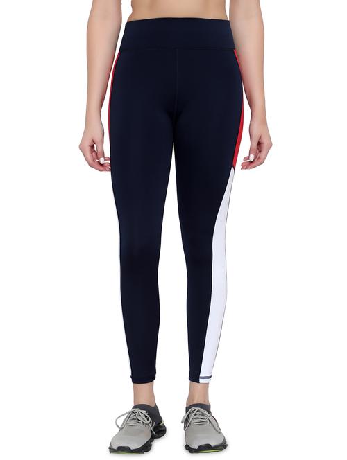 color blocked ankle length tights - 20045129 - Very Small Image - 1