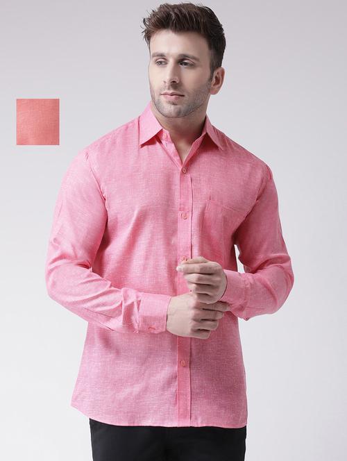 mens self design casual shirt - 20045385 - Very Small Image - 1