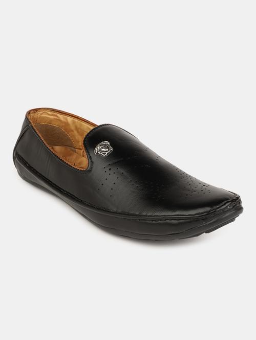 black synthetic slip on mojaris - 20045494 - Very Small Image - 1