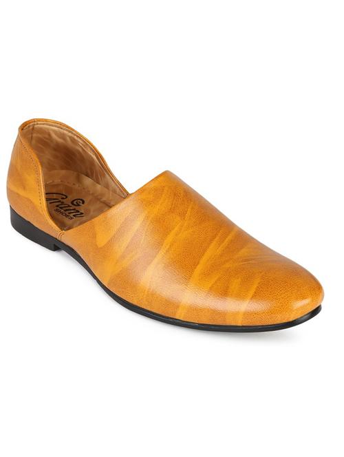 tan synthetic slip on mojaris - 20045504 - Very Small Image - 1