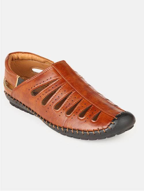 tan synthetic slip on mojaris - 20045524 - Very Small Image - 1