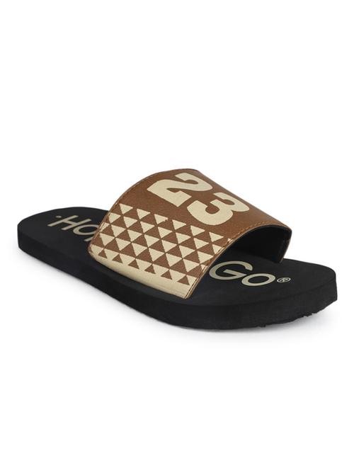 tan synthetic slip on flip flops - 20046183 - Very Small Image - 1