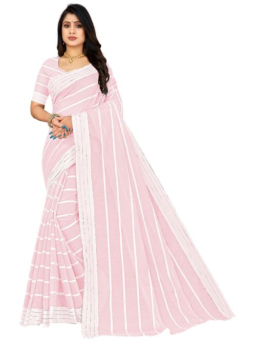 pink art silk saree with blouse - 20046695 - Very Small Image - 1
