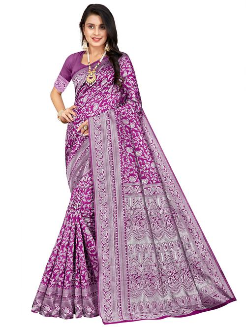 self design kanjivaram saree with blouse - 20047111 - Very Small Image - 1